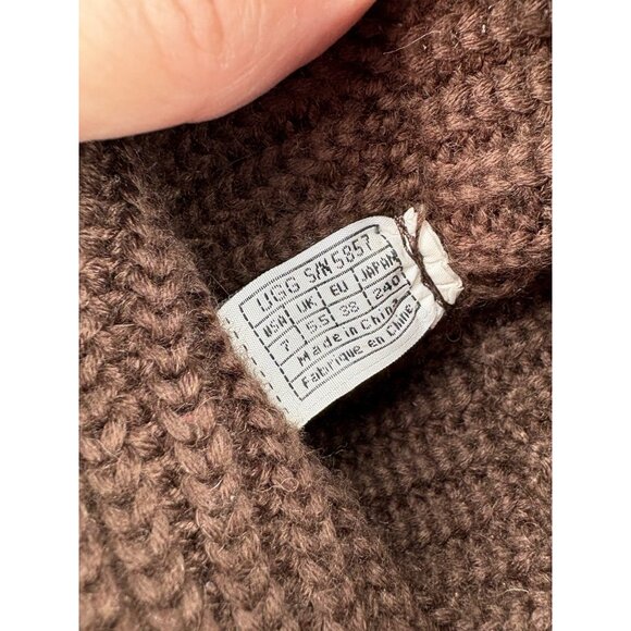 UGG Australia Candy Boots Womens US 7 Brown Knit Pull On Sheepskin Lined 5857 - Picture 12 of 14